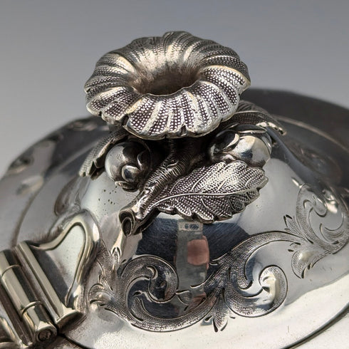 約 1840 年英國古董銀盤小茶壺